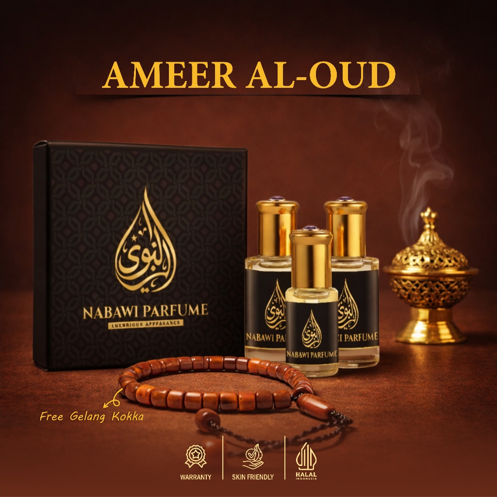 [Isi 3 Botol] Parfum Arabian AMEER AL-OUD Parfum Ameer Oud Original Import (bibit murni) 100% tanpa 