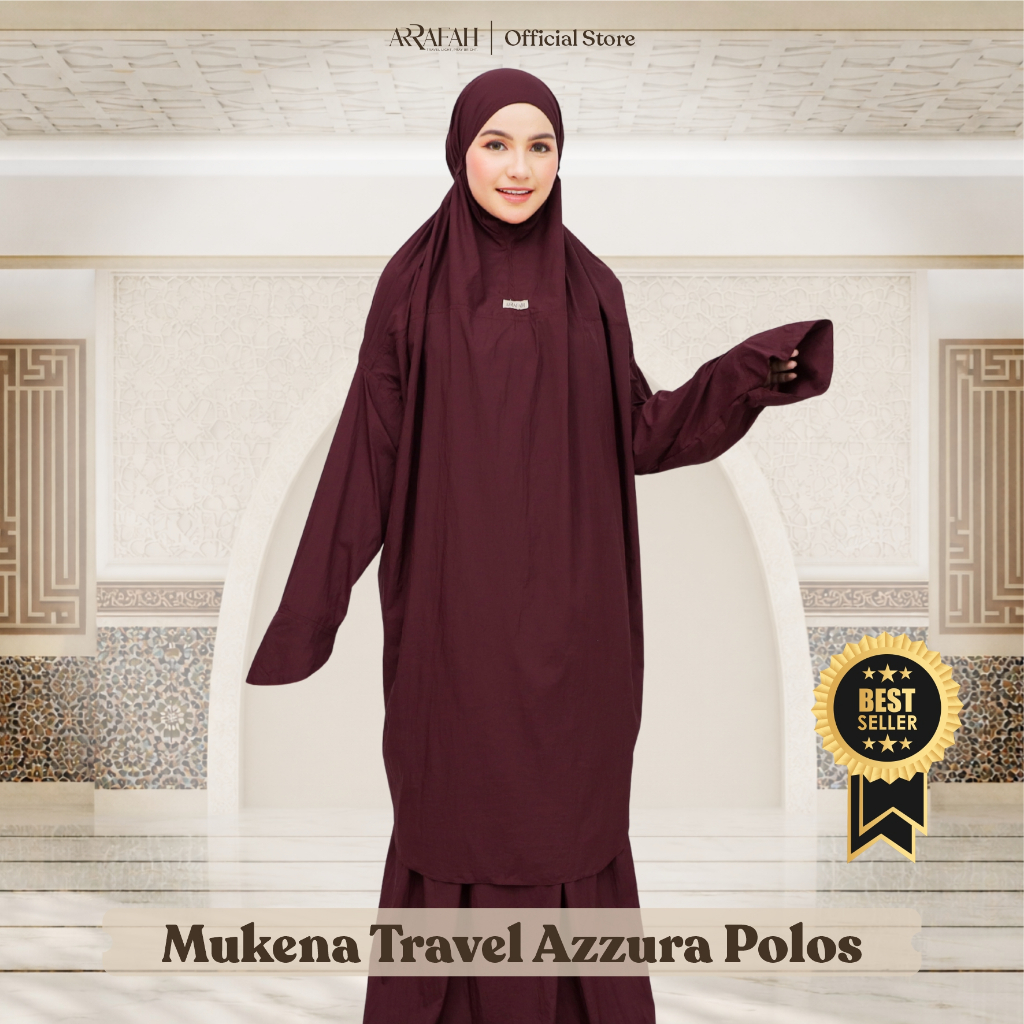 Mukena Dewasa Travel Parasut Azzura Series By Mukenah Arrafah - Bahan Parasut Korea Premium