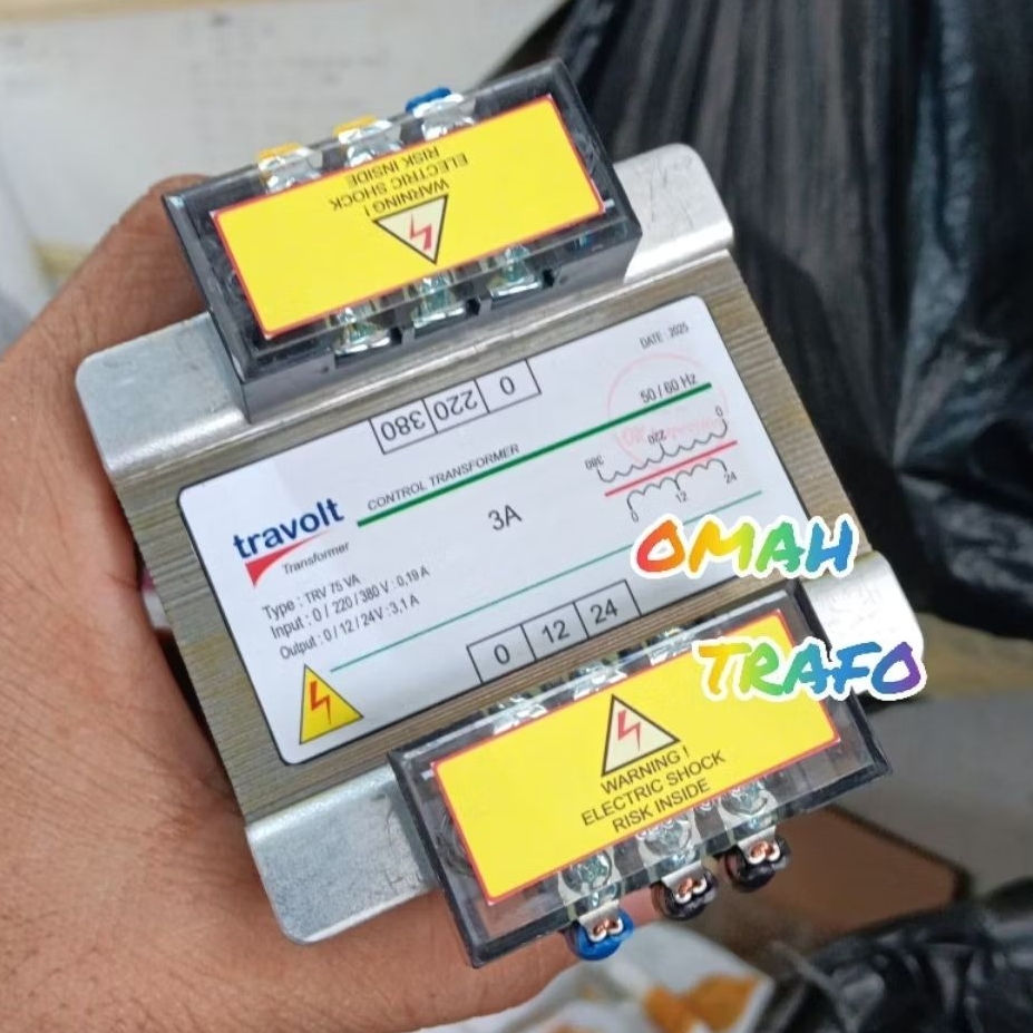 trafo step down 3A 220v/380v - 12v/24v