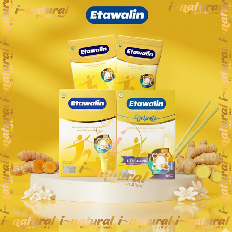 I NATURAL | Etawalin, Etawalin Delicate (Less Sugar) 200 gram & Etawalin isi 5 Sachet Susu Kambing E