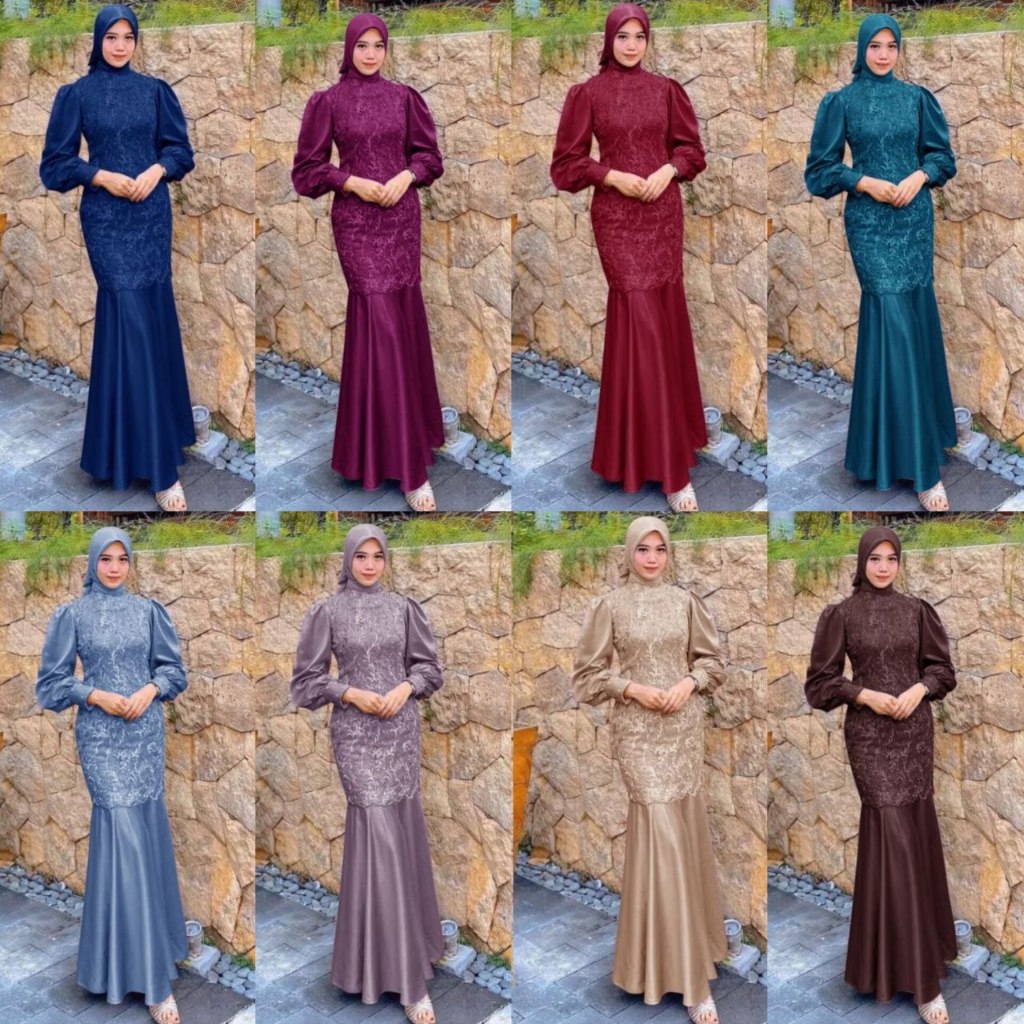 FASHION MUSLIM BR2614 - GAMIS MERMAID ESHA SIZE M (10-15TAHUN) - XXL (DEWASA BIG SIZE) - MAXI LONG D
