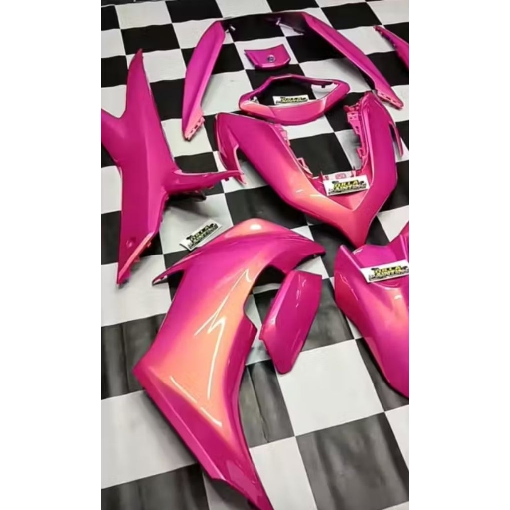 CAT PU WARNA PINK MAGENTA LEMBAYUNG GOLD