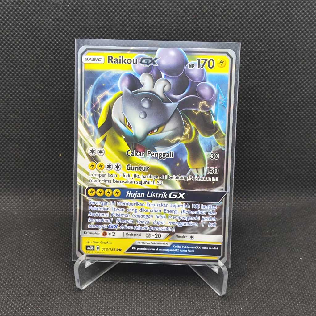 Pokemon Indo Raikou GX As3b 018/183 RR