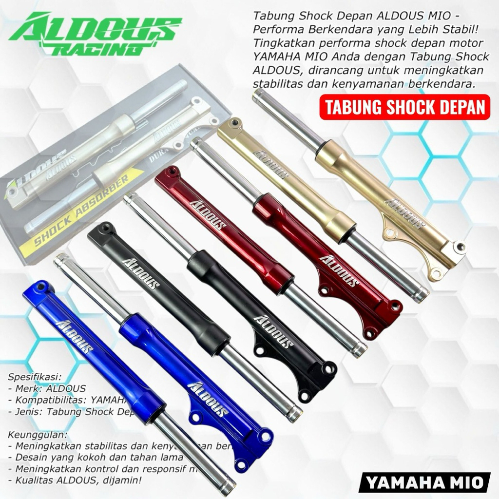 SHOCKBREAKER ALDOUS RACING SEKOK ALDOUS SKOK DEPAN ALDOUS RACING  METIC BEAT, VARIO125, SCOPY, MIO