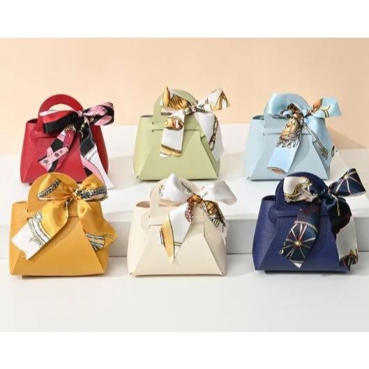 MH - goodie bag with scarf - goodie bag leather - tas hampers - tas mini serbaguna - tas hadiah