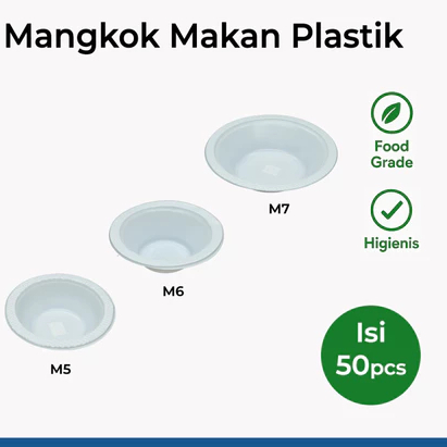 Mangkok Plastik | M5,M6,M7 | Mangkok Plastik Mika | Mangkok Pesta | Mangkok Sekali Pakai