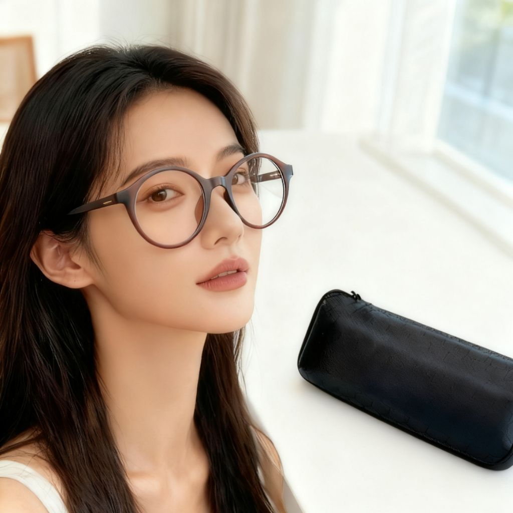 Frame Kacamata Semi Bulat//pria-wanita/bisa minus/premium