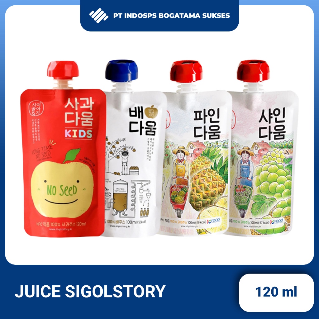 Jus 100% Buah Murni Korea | Sigolstory Juice | Apple Juice | Pear Juice | Pineapple Juice | Shinemus