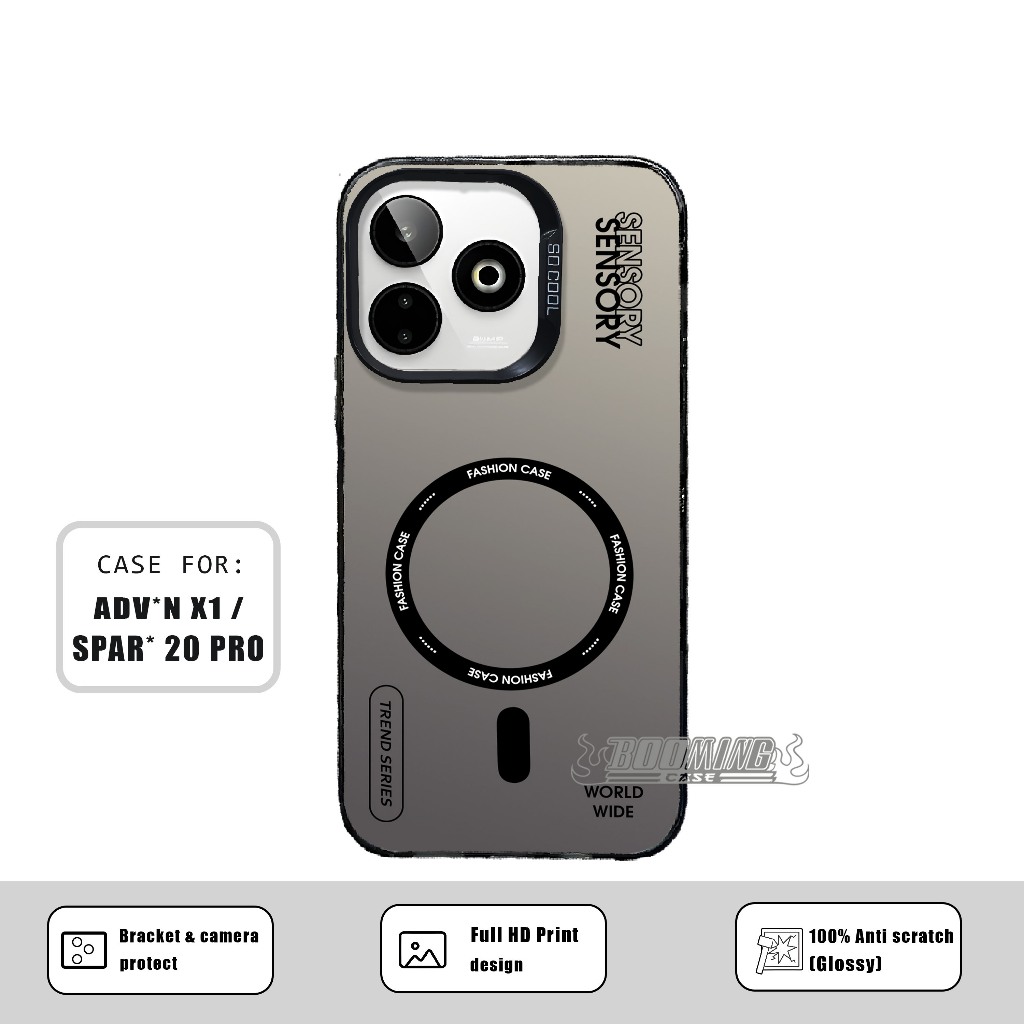 Cuci Gudang Case Spark 20 Pro Advan X1 Premium Matte Softcase Hybrid Imd Plate Hologram - Motif