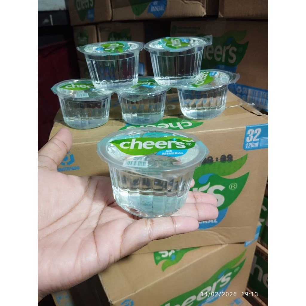 Cheers gelas mini air mineral 120ml x 32 cup ED 01-28
