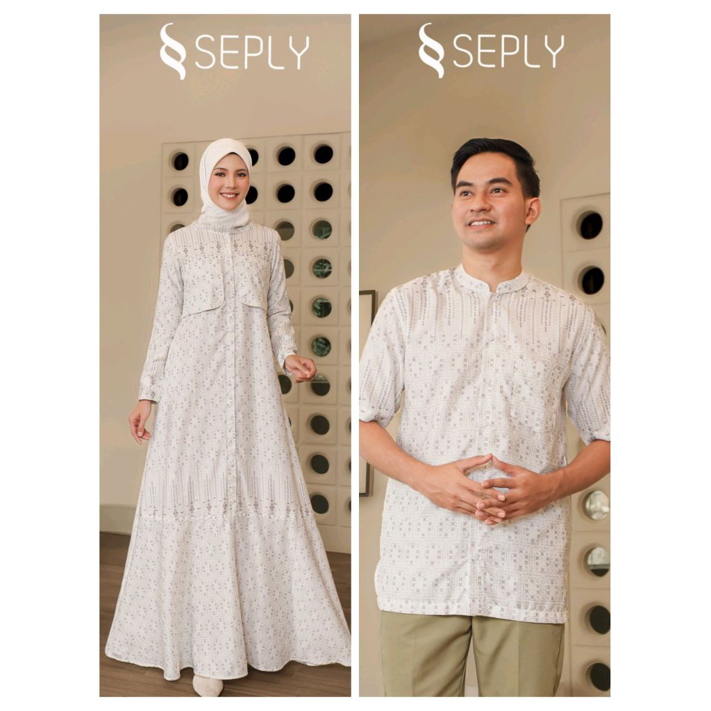 BAJU GAMIS KOKO COUPLE LEBARAN SEPLY PUTIH