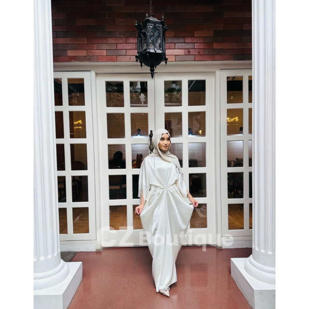 CZB kaftan Aleesha wanita lebaran premium /  maxmara satin silk premium / kaftan modern / kaftan mew