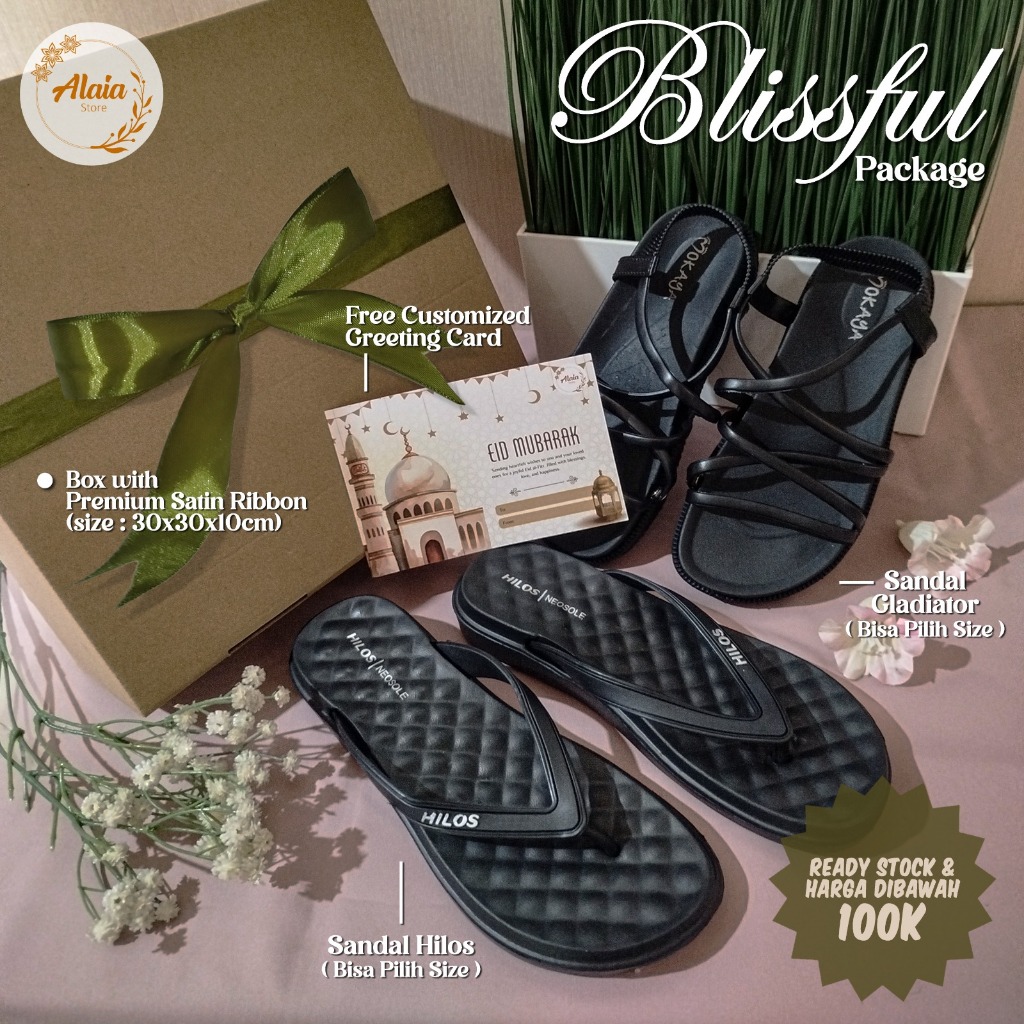 Hampers Wanita Ramadhan Edition - Blissful Package [Sandal Hengrun 601 + Gladiator 1988]