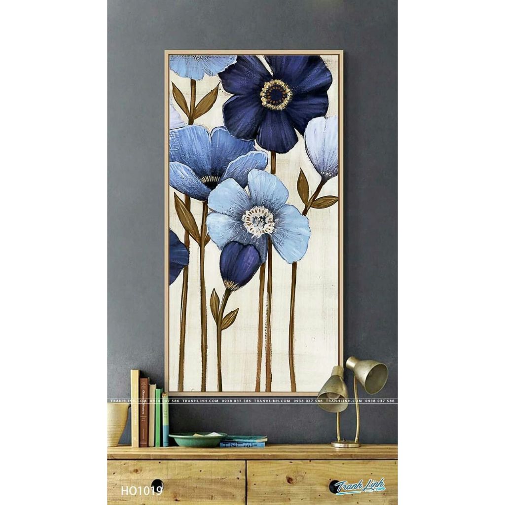 Lukisan dinding minimalis modern bunga untuk hiasan dinding rumah