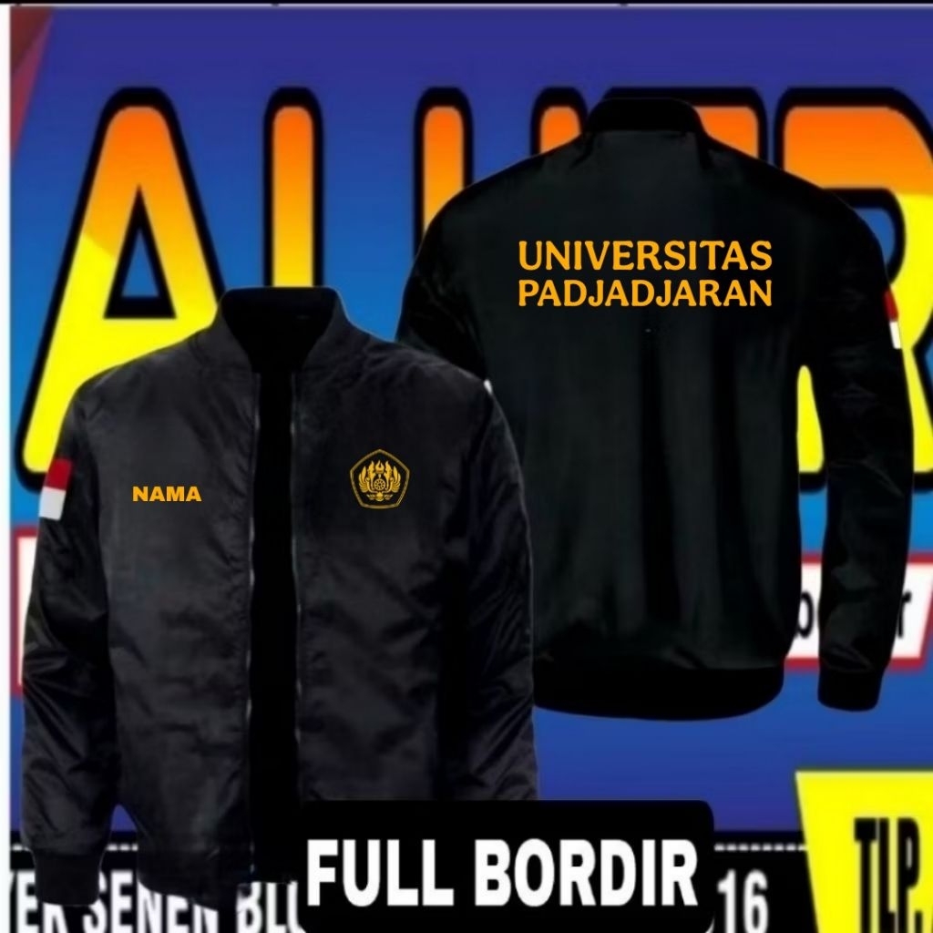 ready stok jaket bordir UNPAD jaket UNPAD jaket bomber UNPAD jaket universitas Padjadjaran jaket bom