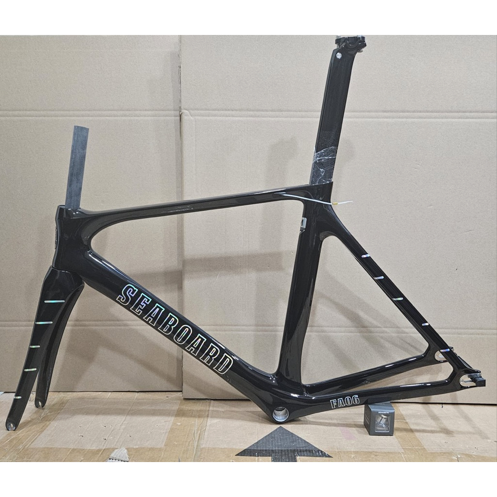Frameset Sepeda Fixie TSUNAMI FA06 SEABOARD Warna Hitam Glossy Full Carbon