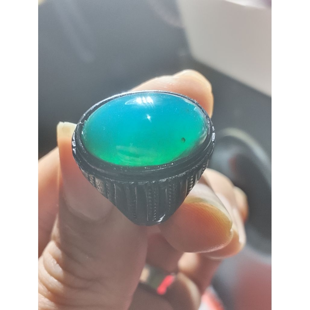 cincin bacan coklat doko titanium hitam medium besar