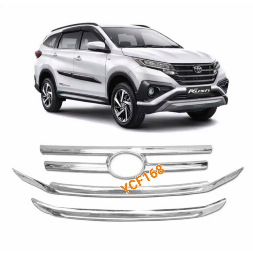 List Lis Granish Cover Grill Grille Bumper Depan Mobil  Toyota All New Rush / Daihatsu all New Terio