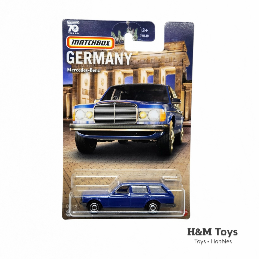 Matchbox Germany Mercedes Benz W 123 Biru - Koleksi Diecast Matchbox Original