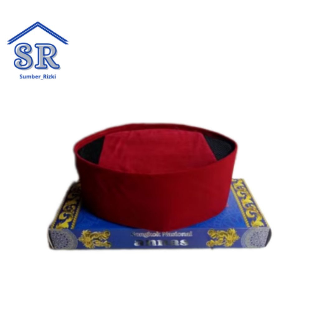 Peci Merah Songkok Merah Tinggi 7 cm, 8 cm, 9 cm Kopiah Bahan Halus Dan Lembut