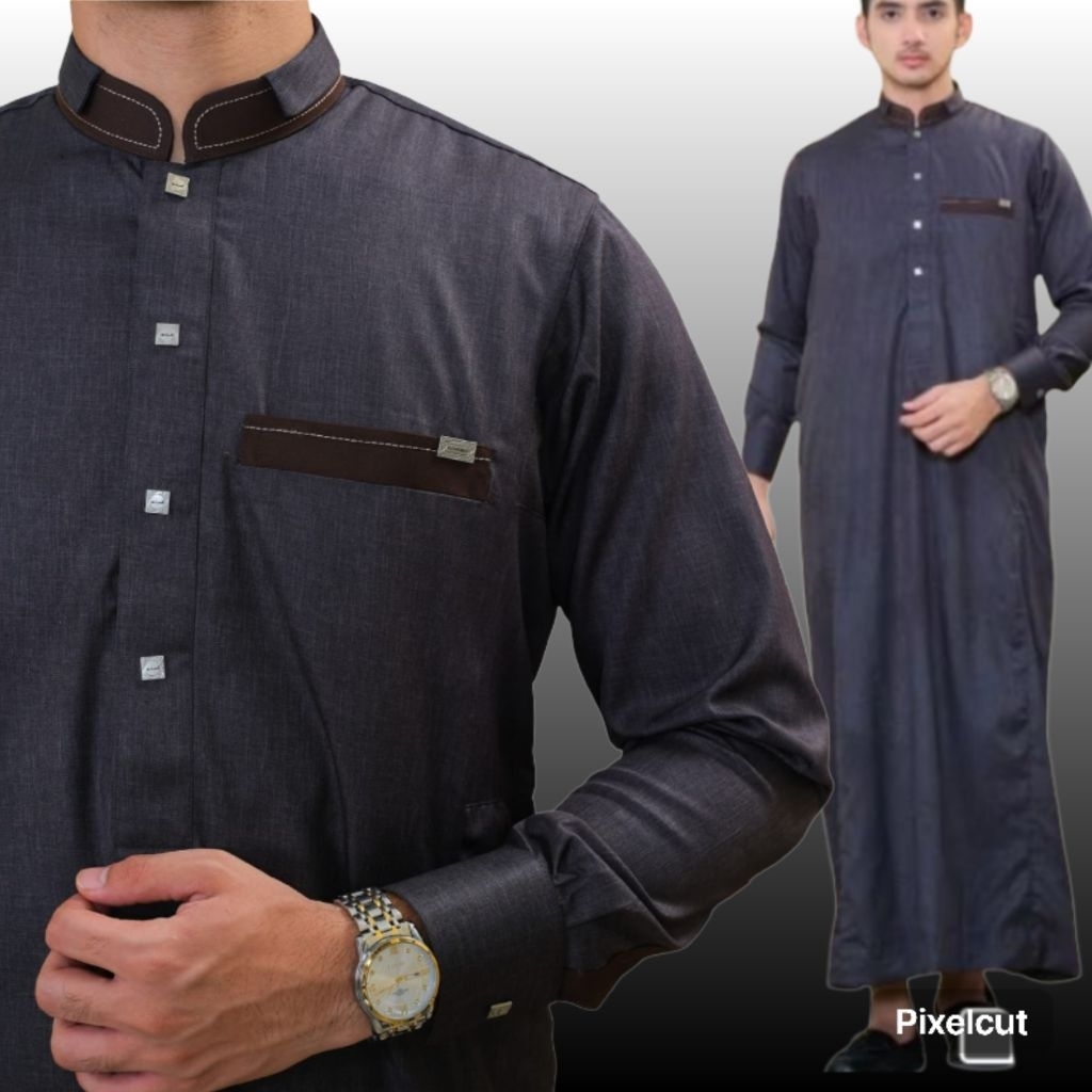 GAMIS/JUBAH AL HARAMAIN PREMIUM WOLL MANSET KERAH KEMEJA