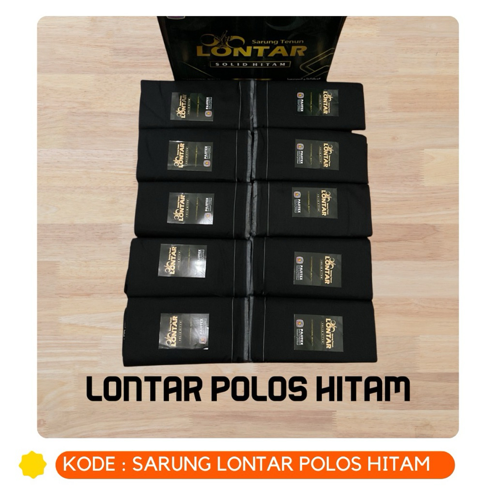 SARUNG LONTAR HITAM POLOS