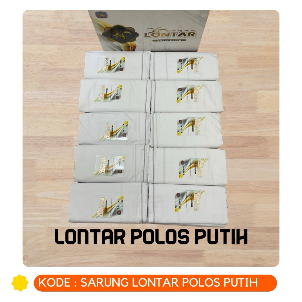 SARUNG LONTAR PUTIH POLOS