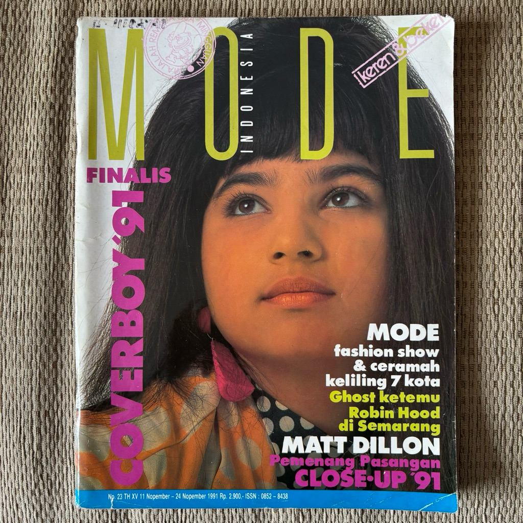 Majalah Mode tahun 1991 - Amastasia Dau (Minus Halaman Finalis Coboy)