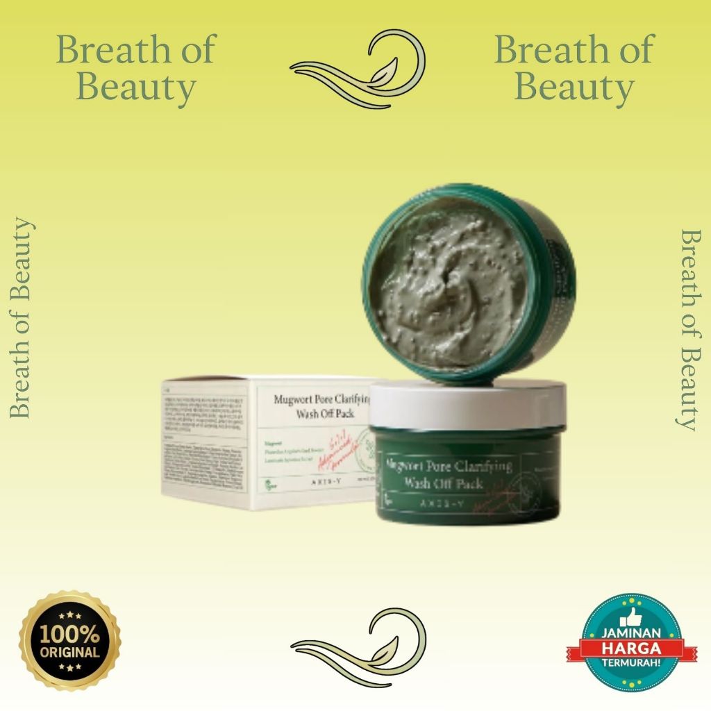 AXIS-Y Mugwort Pore Clarifying Wash-Off Pack 100mL | Axis-Y New Skin Resolution Gel Mask 100ml | axi