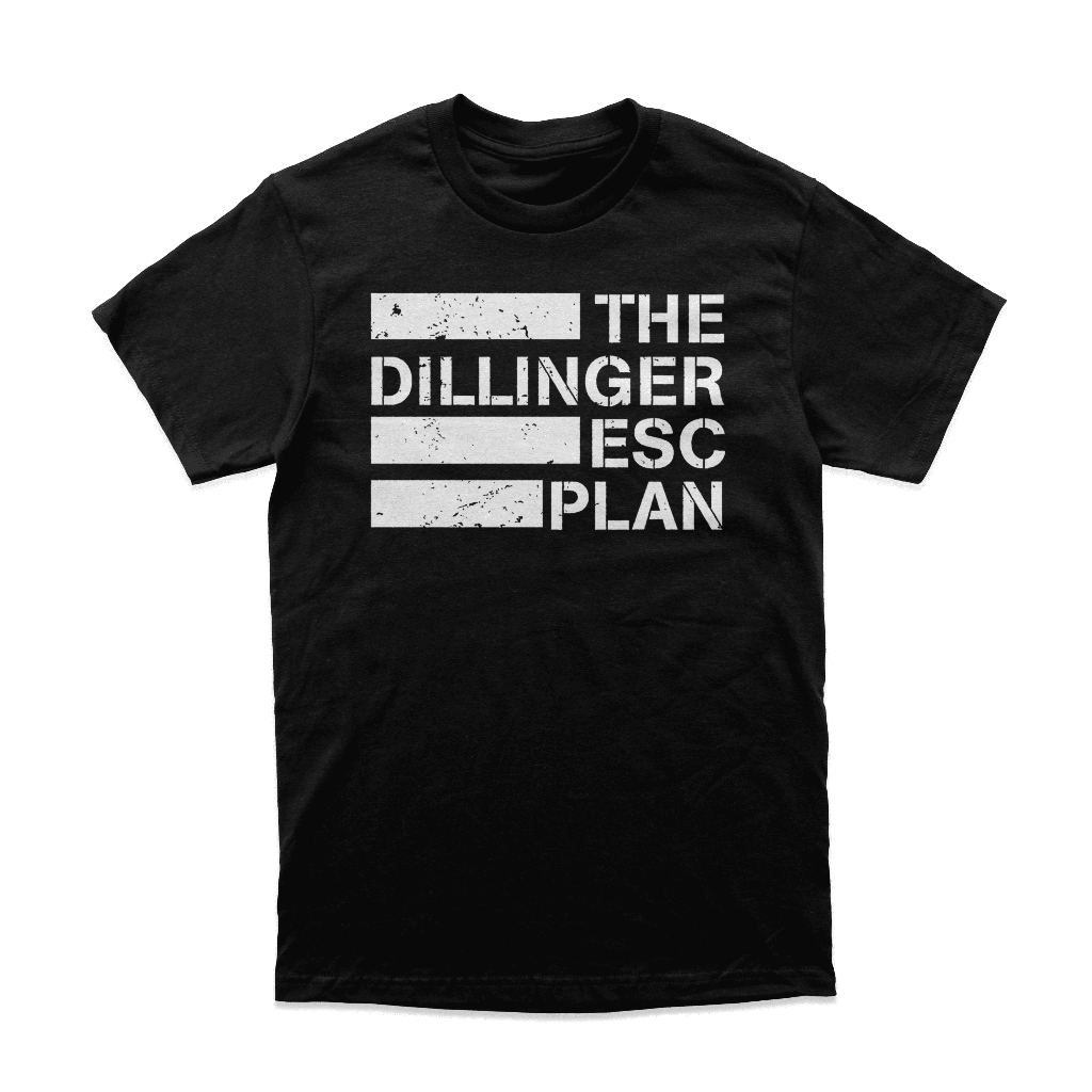 Kaos Tshirt Baju Band The Dillinger Escape Plan "Flag Logo - black" Merchandise Heavy weight 16s