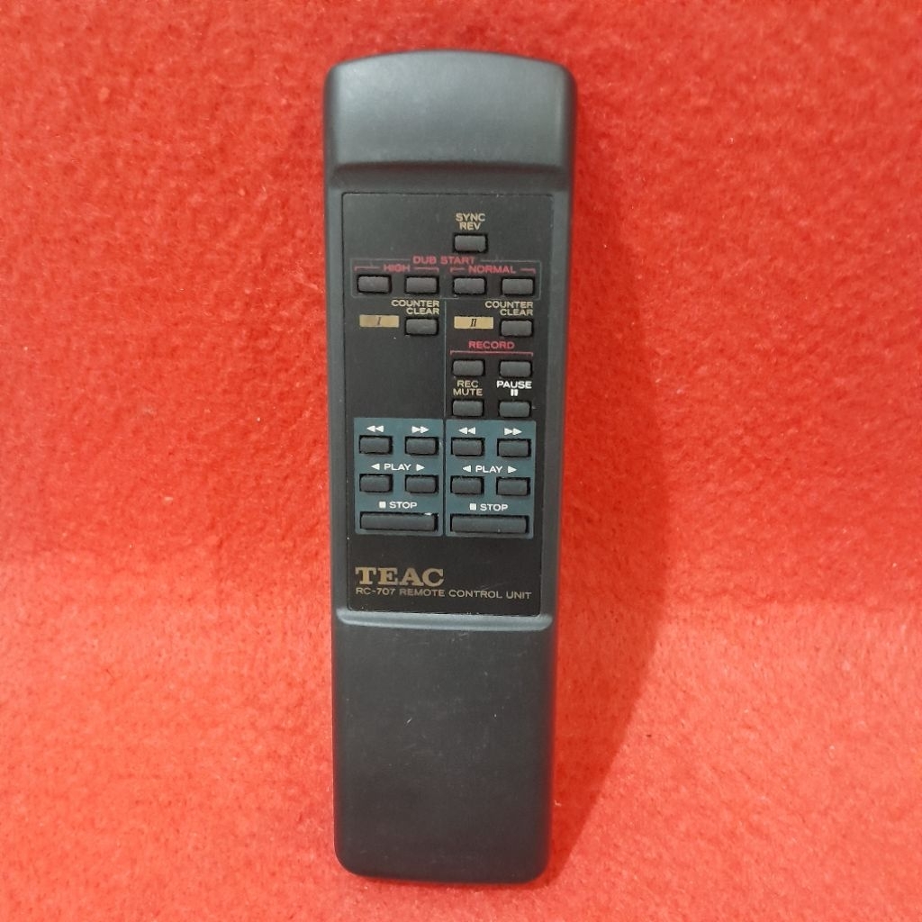 Remote Remot Tape Deck TEAC Original Asli . RC - 707 .