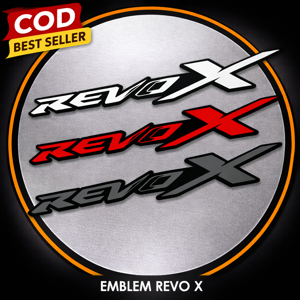Emblem Akrilik Motor Emblem Revo X 2 PCS Logo Timbul 3D Aksesoris Motor Honda Revo X CP