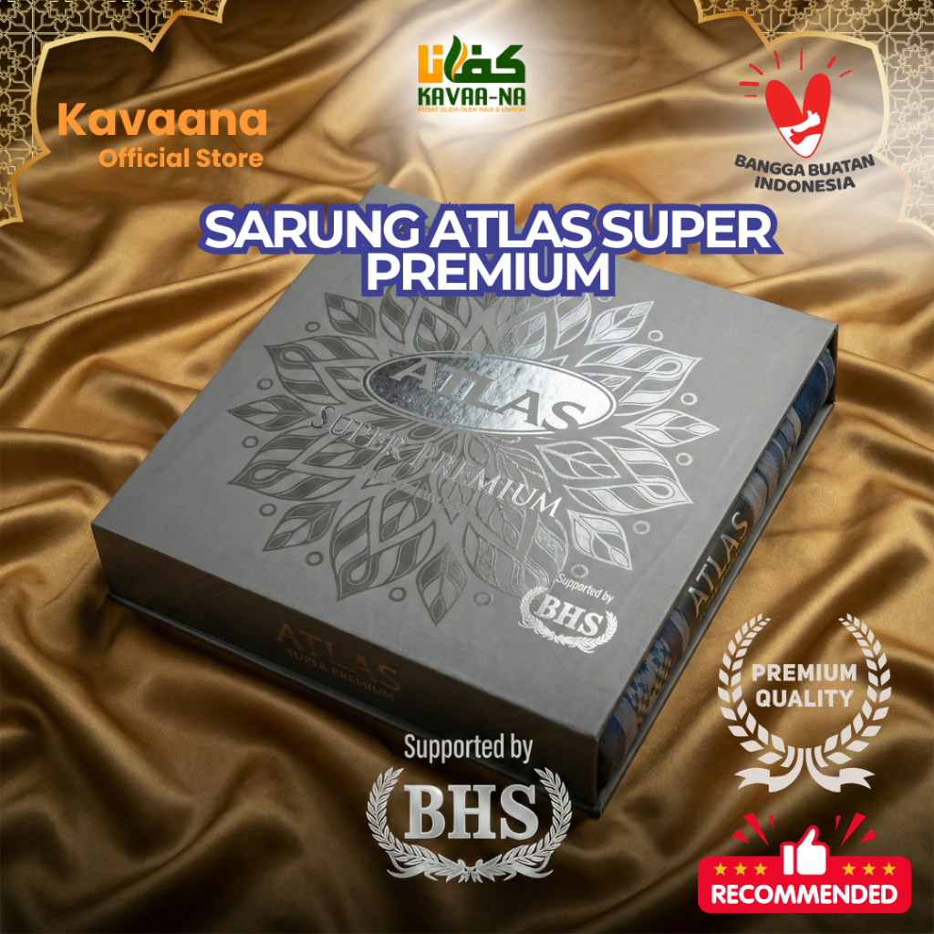 Sarung Atlas Super Premium Original Quality BHS Design | Sarung Nyaman dan Mewah