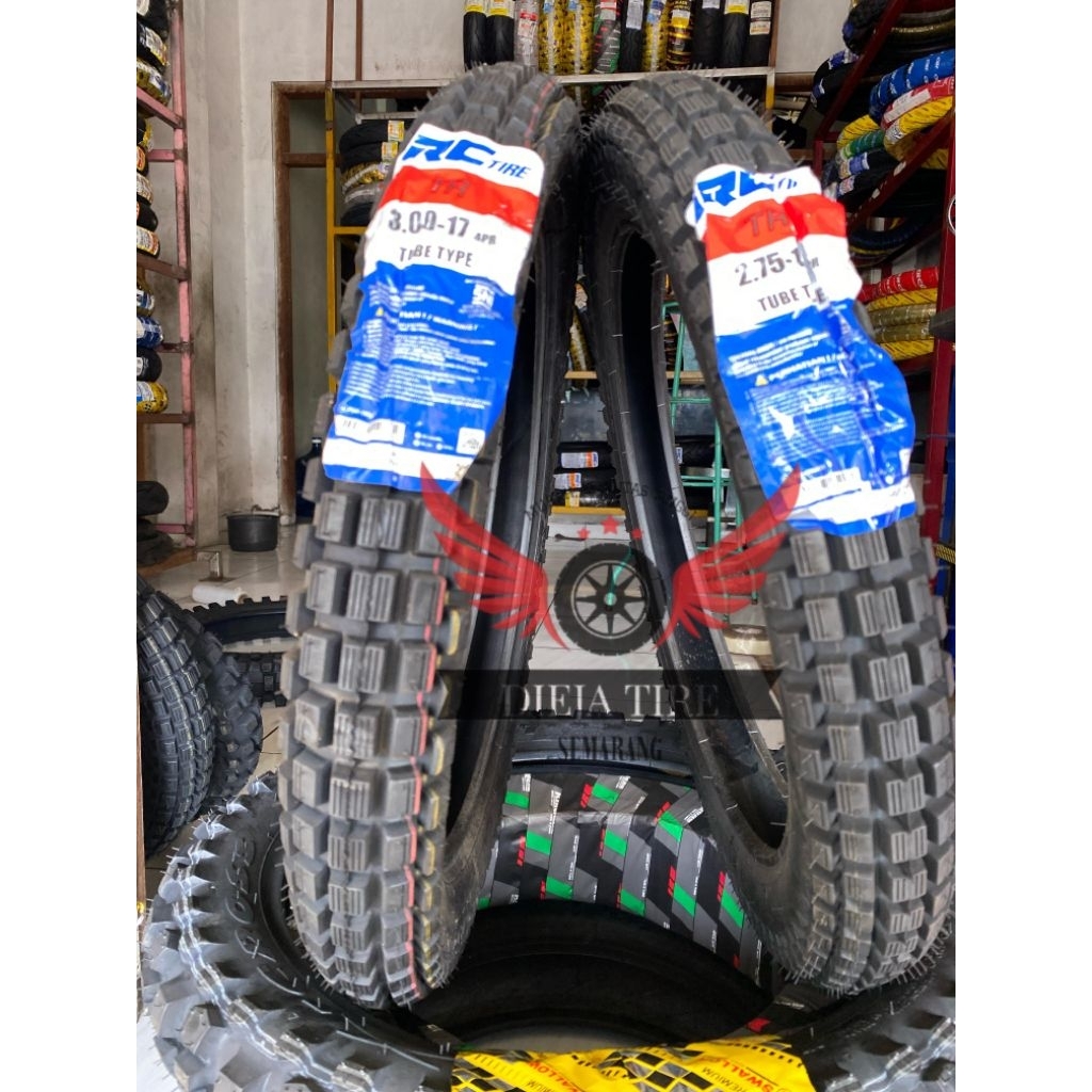 BAN MOTOR IRC TR(TRAIL) UKURAN 250, 275 DAN 300 RING 17 TUBETYPE(PAKAI BAN DALAM)