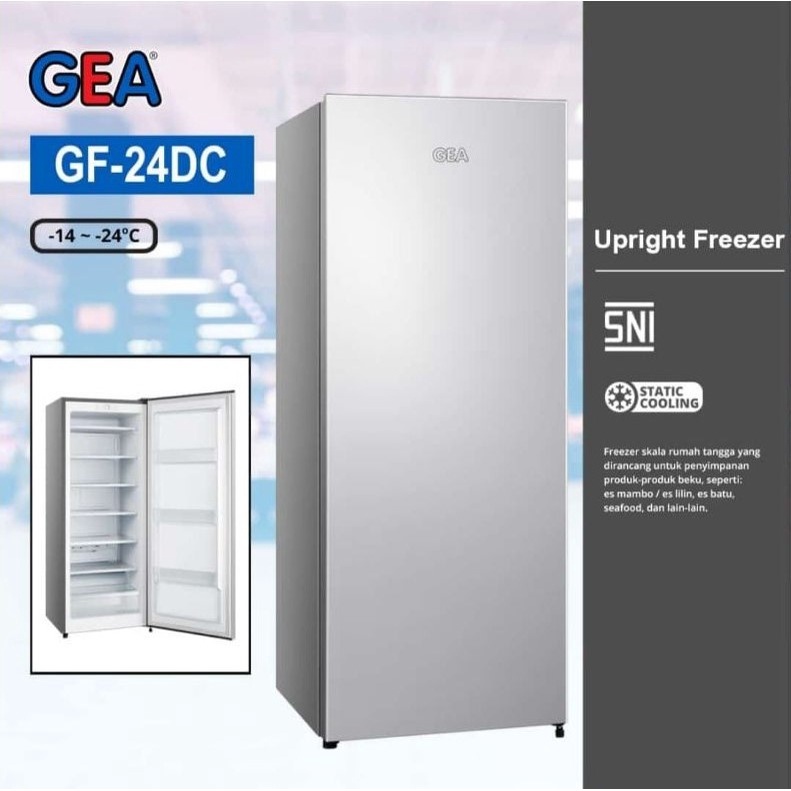GEA - STANDING FREEZER 6 RAK 189L GF-24DC