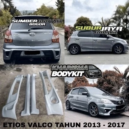 BODYKIT ETIOS VALCO TAHUN 2013 - 2017 FULL SET BODYKIT ETIOS VALCO MODEL TOM'S BODYKIT MOBIL ETIOS