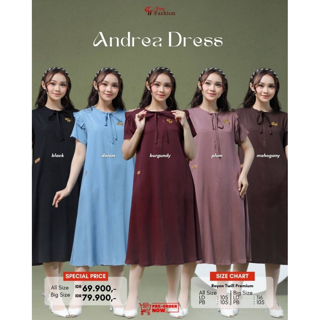 Daster Polos Fee Andrea Dress By. Fee Fashion Best Seller