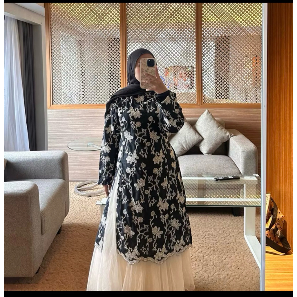Tunik Hari raya/Roselia Tunik/Tunik Terbaru/Tunik Bordir