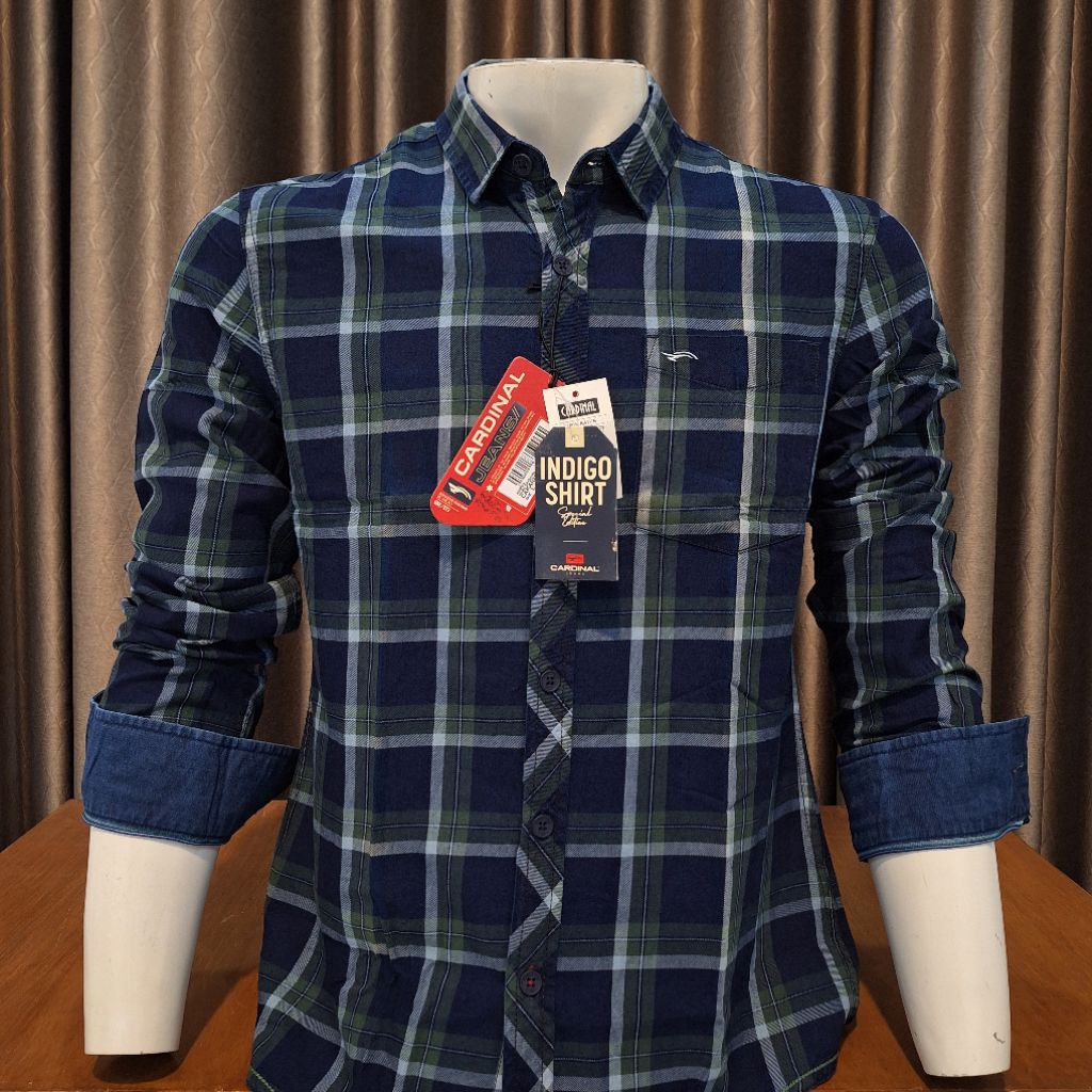 kemeja pria cardinal jeans  lengan panjang  cardinal original slimfit