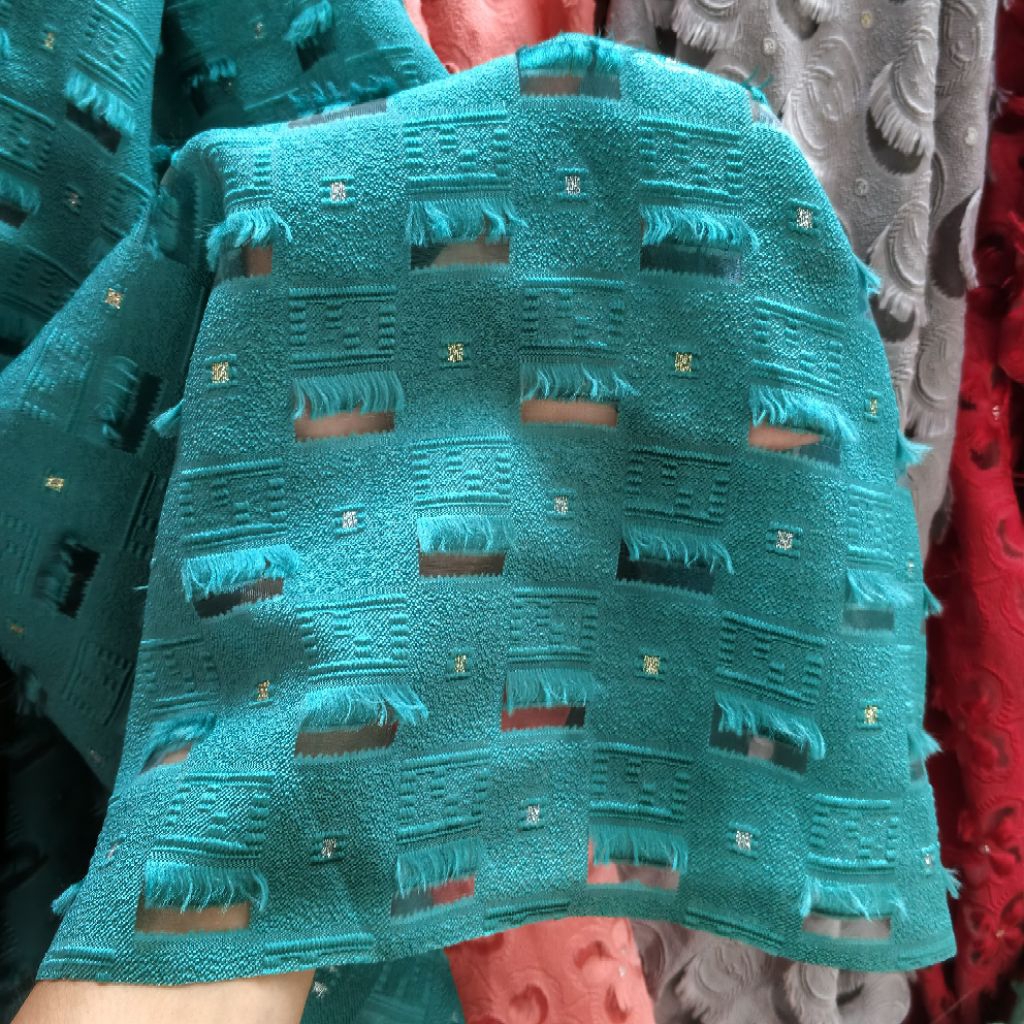 kain organza rubiah - Harga/0,5m - kain organza rubiah meteran - bahan organza rubiah - bahan rubiah