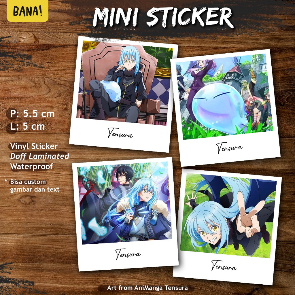 Stiker Anime Rimuru Stiker Anime Mini Kotak Waterproof | BANA