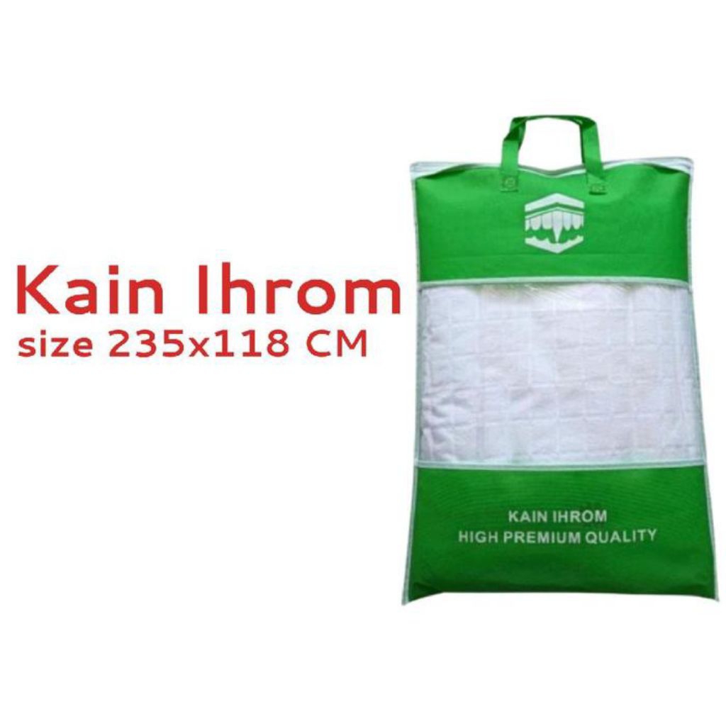 KAIN IHRAM / KAIN IHROM BAJU HAJI UMROH PUTIH DEWASA