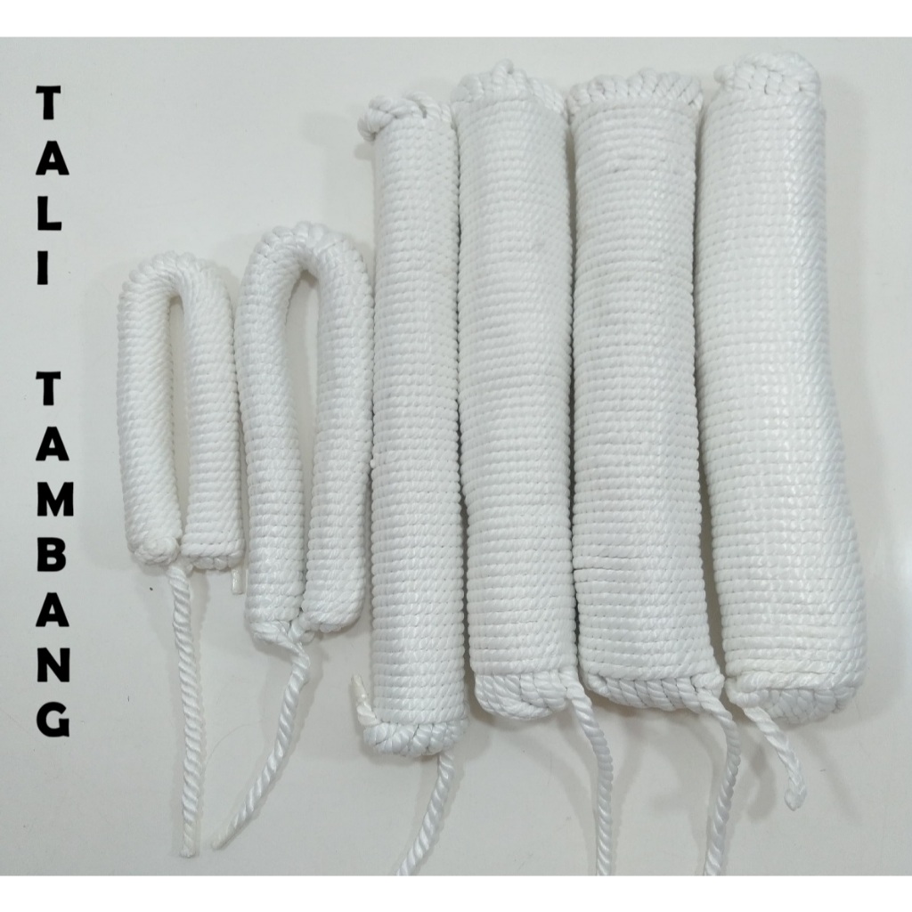 Tali Pramuka Nylon 5-30m Putih Halus 5mm Untuk Macrame Pionering Pramuka