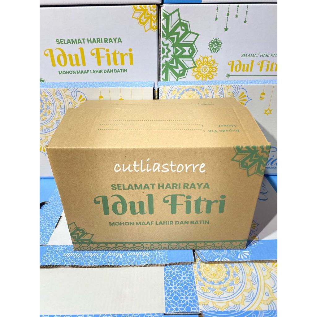 Box Parcel Edisi Lebaran  kardus Cokelat Parcel  Edisi Ramadhan  Kardus Sembako  35x25x23