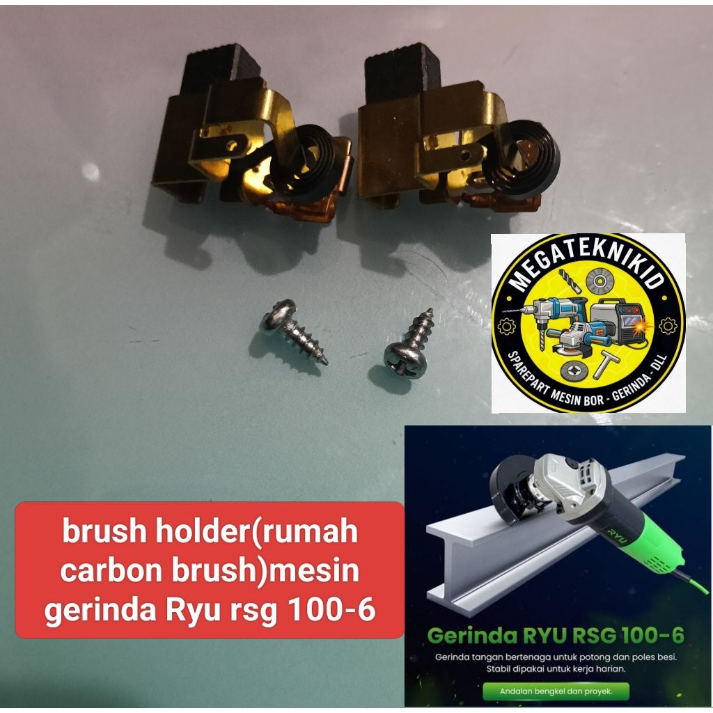 brush holder+carbon brush gerinda ryu rsg 100-6