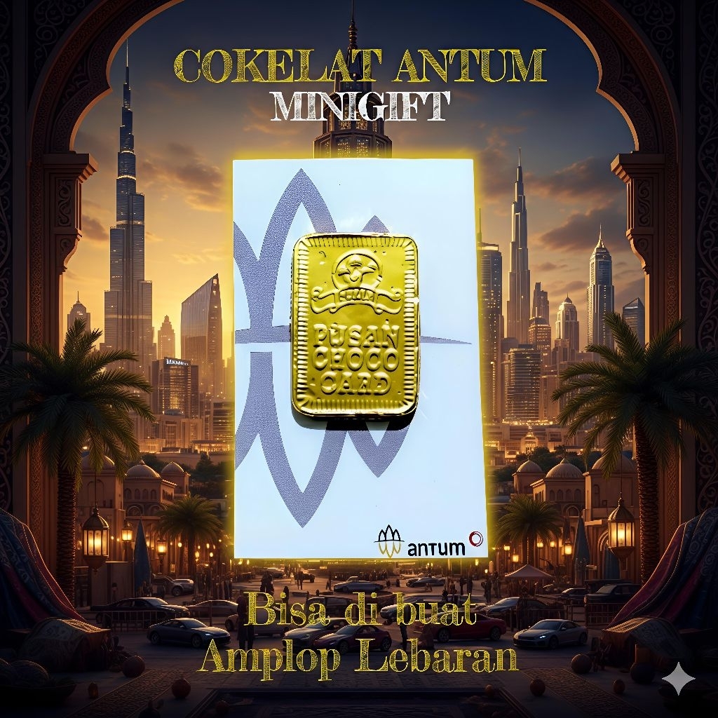 Coklat Antum Minigift Mini Gold Bisa Buat Amplop Lebaran