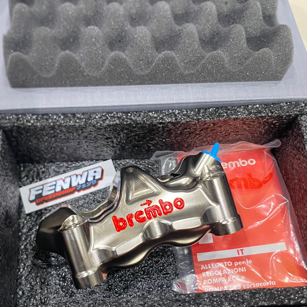 kaliper brembo GP4RX nickel pitch 100mm kanan