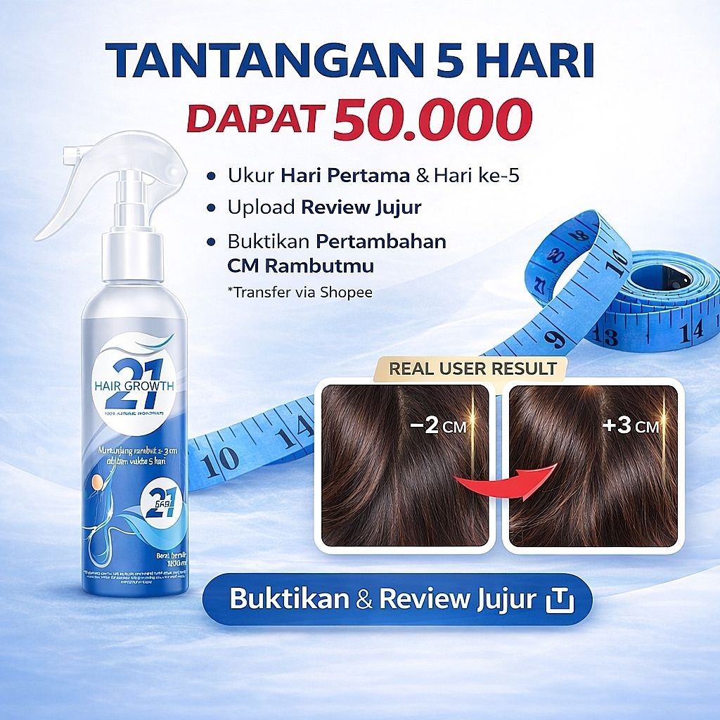 21 Hair Growth - Matasil - Pemanjang Rambut Super Cepat + Vitamin Rambut + Hair Serum + Hair Care + 