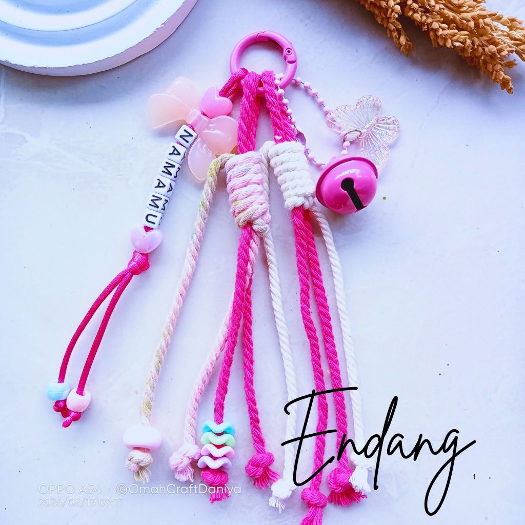 Gantungan Tas Namamu Shafira tali Katun/Bag Chram Namamu Shafira/Gantungan Kunci Namamu Unik