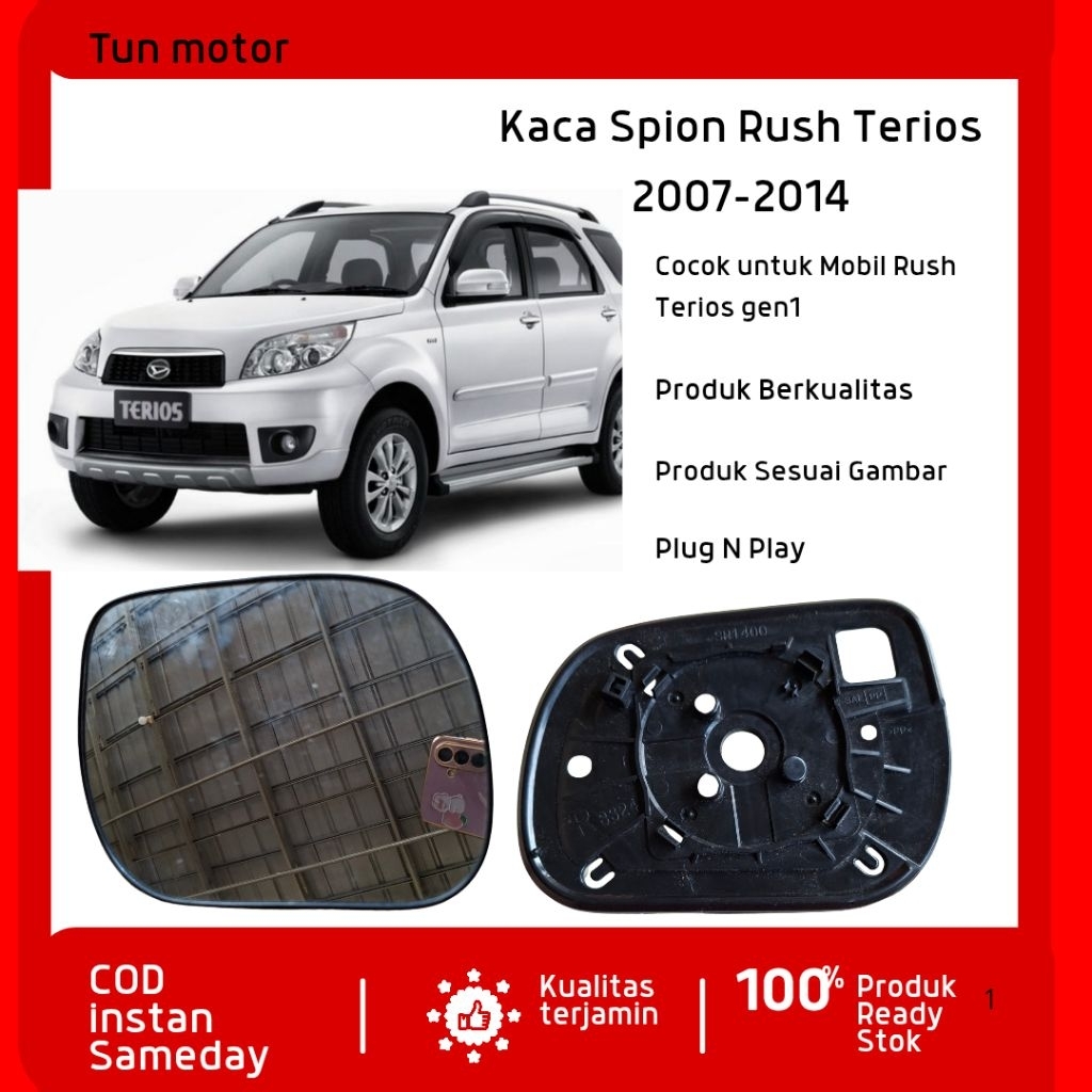 kaca spion luxio kaca spion rush terios sisi kanan/sisi kiri Tun motor